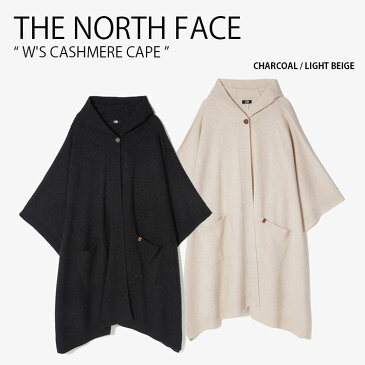 【ポイント2倍!スーパーSALE期間限定】THE NORTH FACE ノースフェイス レディース ケープ W'S CASHMERE CAPE カシミア ケープ ポンチョ ニットウェア フードつき ロゴ ブラック ベージュ 女性用 NO3VN80A/B【中古】未使用品