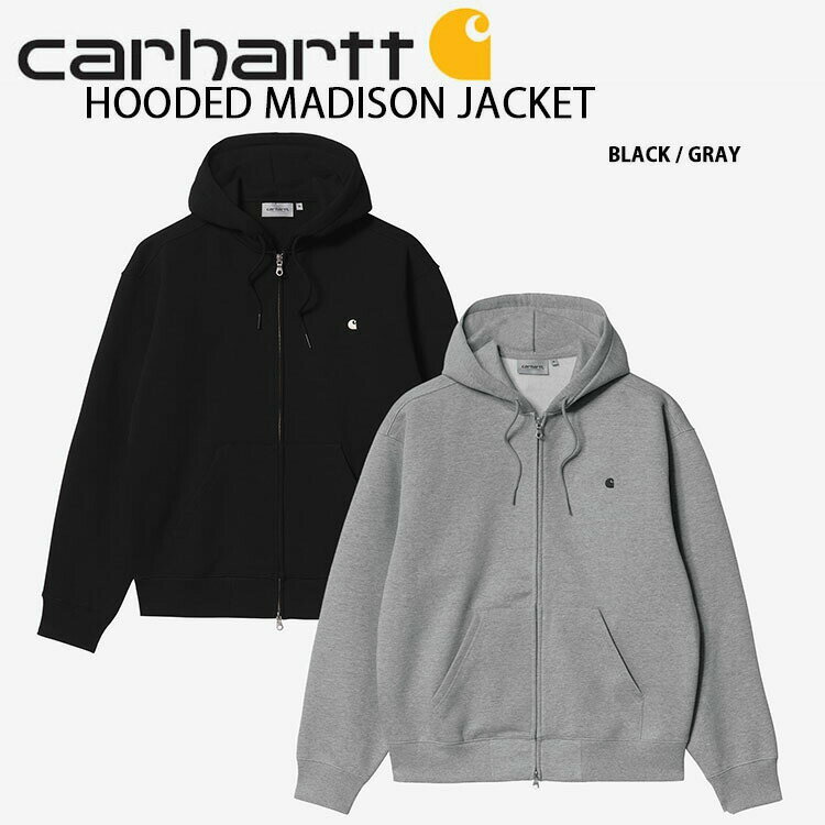 CARHARTT カーハート パーカー スウェット HOODED MADISON JACKET フーディー スウェットパーカー ルーズフィット BLACK GRAY カジュアル メンズ レディース CA22FWSWHZ【中古】未使用品