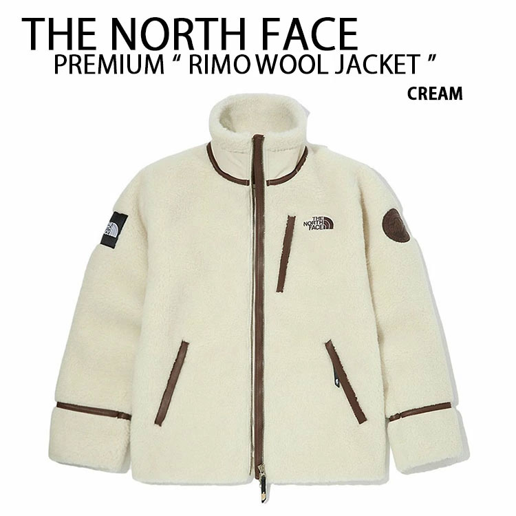 THE NORTH FACE ノースフェイス ウールフリース PREMIUM RIMO WOOL JACKET リモ 羊毛 フリース ボアジャケット CREAM ロゴ ストリート クリーム WHITELABEL NJ3VL63J【中古】未使用品