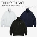 THE NORTH FACE ノースフェイス スウェット HALF ZIP UP SWEATSHIRTS ハーフジップアップ スウェットシャツ トレーナー 長袖 カットソー プルオーバー グレー ブラック ネイビー メンズ レディース NM5MP03A/B/C【中古】未使用品