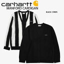 CARHARTT カーハート カーディガン MANFORD CARDIGAN マンフォード ベーシック BLACK STRIPE ブラック ストライプ メンズ レディース CA22SSJALL【中古】未使用品