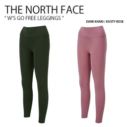 THE NORTH FACE ノースフェイス レディース レギンス W'S GO FREE LEGGINGS ゴー フリー レギンス ジムウェア ロゴ カジュアル ストリート トレーニング スポーツ ランニング カーキ ピンク 女性用 NF6KL81B/C【中古】未使用品