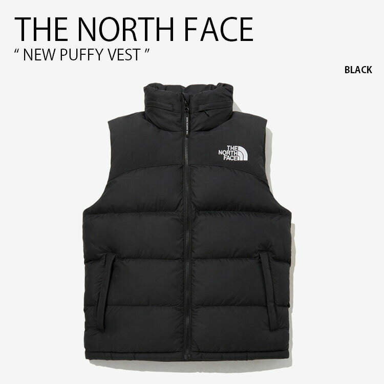 THE NORTH FACE ノースフェイス ダウンベスト NEW PUFFY VEST ニュー パフィー ベスト パディングベスト ベストジャケット スタンドネック ロゴ カジュアル ストリート ブラック メンズ レディース 男性用 女性用 男女共用 NV3NP50A【中古】未使用品