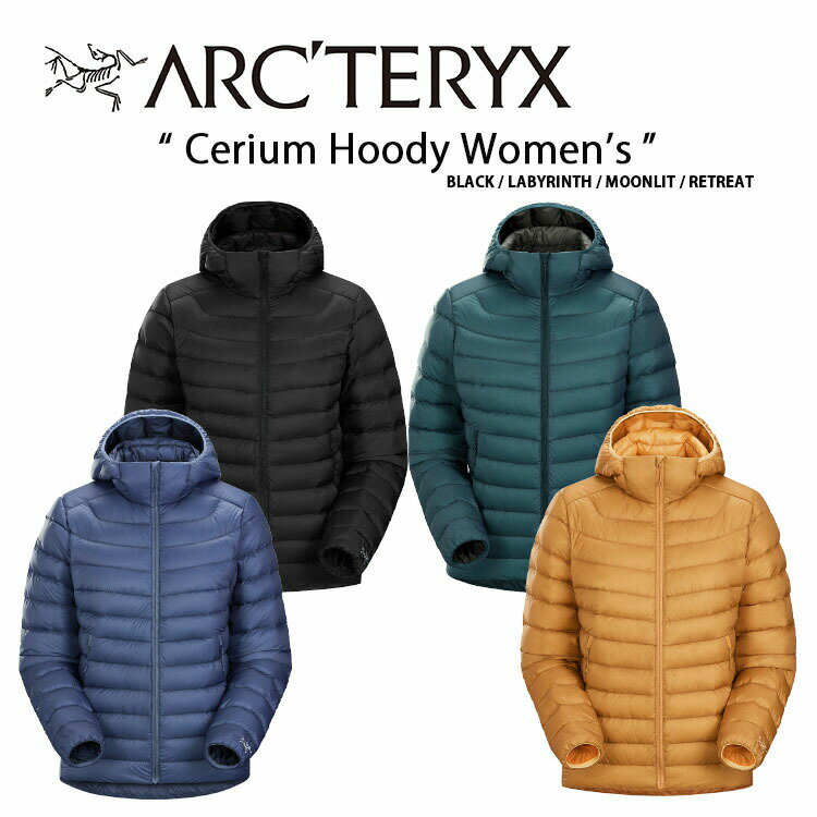 楽天セレクトショップ a-cloARC'TERYX アークテリクス ダウンジャケット Cerium Hoody Women's AJMFWX5548 セリウム フーディー フード BLACK LABYRINTH MOONLIT RETREAT レディース 女性用【中古】未使用