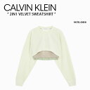 Calvin Klein カルバンクライン カーディガン 2IN1 VELVET SWEATSHIRT PASTEL GREEN CK ツーインワンベルベットス...