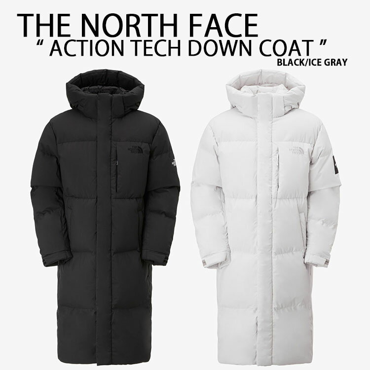 楽天セレクトショップ a-cloTHE NORTH FACE ノースフェイス ダウンコート ACTION TECH DOWN COAT ロングダウン BLACK GRAY コート ロングコート ベンチコート ブラック アイスグレー メンズ レディース NC1DP50K/J【中古】未使用品