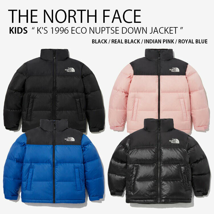 楽天セレクトショップ a-cloTHE NORTH FACE ノースフェイス キッズ ダウンジャケット K'S 1996 ECO NUPTSE DOWN JACKET エコ ヌプシ ダウン ジャケット ジップアップ フーディ パーカー ロゴ カジュアル ストリート ブラック ピンク ブルー 男の子 女の子 子供用 NJ1DP53S/T/U/V【中古】未使用品