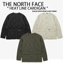 THE NORTH FACE ノースフェイス キルティングジャケット HEAT LINE CARDIGAN カーディガン ノーカラージャケット BEIGE BLACK KHAKI 襟無しジャケット Vネック 前ボタン ボタン開閉 スナップボタン メンズ レディース NJ3NP52A/B NJ3NN02A/B/C【中古】未使用品