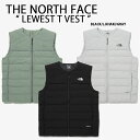 THE NORTH FACE ノースフェイス ダウンスタイル ベスト LEWES T VEST ダウンベスト BLACK KHAKI GRAY パディングベスト ブラック カーキ グレー メンズ レディース NV3NP51A/B/C【中古】未使用品