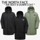 THE NORTH FACE ノースフェイス ダウンコート AIR HEAT II DOWN COAT 極暖 ロングダウン ベンチコート BLACK KHAKI CHARCOAL ダウン コート ダウンジャケット ロゴ ストリート NC2DP50A/B/C【中古】未使用品