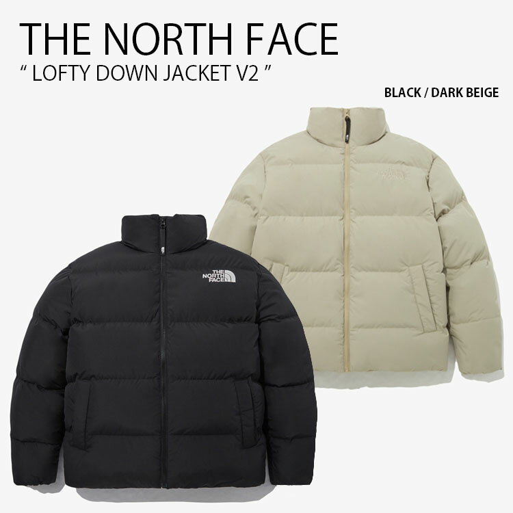 楽天セレクトショップ a-cloTHE NORTH FACE ノースフェイス ダウンジャケット LOFTY DOWN JACKET V2 ロフティ ダウン ジャケット ハイネック スタンドネック ルーズフィット ロゴ カジュアル ストリート キャンプ ブラック ベージュ メンズ レディース 男性用 女性用 NJ1DP63A/B【中古】未使用品