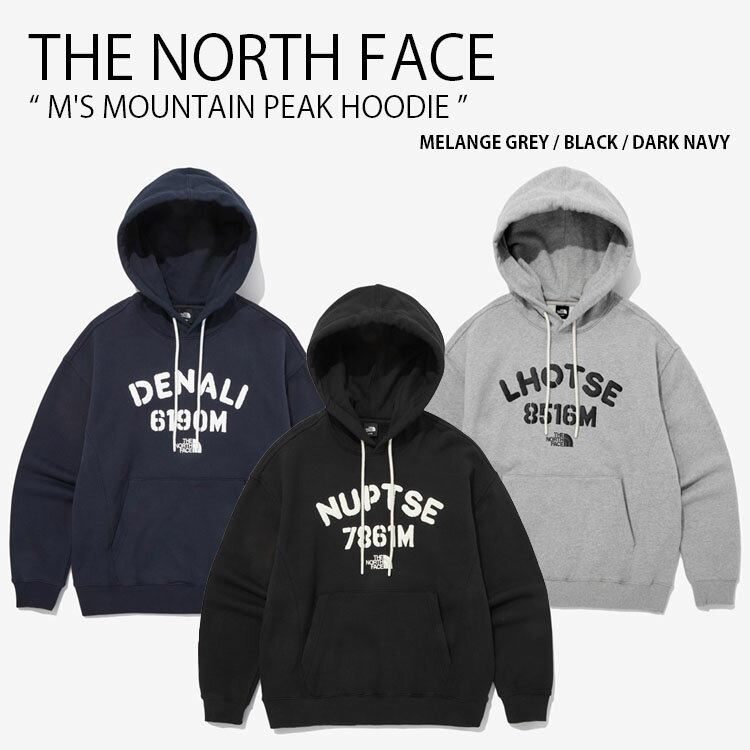 THE NORTH FACE ノースフェイス パーカー M 039 S MOUNTAIN PEAK HOODIE マウンテン ピーク フーディ フード付き プルオーバー 長袖 ロゴ カジュアル ストリート グレー ブラック ネイビー メンズ レディース 男性用 女性用 NM5PQ03A/B/C【中古】未使用品