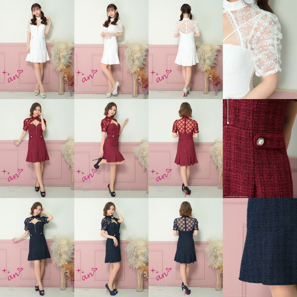 an ドレス AOC-3726 ワンピース ミニドレス Andyドレス アンドレス キャバクラ キャバ ドレス キャバドレス