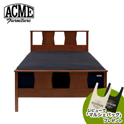 ACME Furnitureのレビューでマルシェバッグプレゼント  BROOKS BED SEMI-DOUBLE【3個口】 ブルックス ベッドフレーム セミダブル インテリア ベッドフレーム ベッド フレーム 寝具(ベッド)