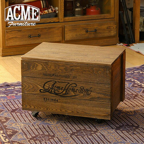 ACME FurnitureのIRVIN CRATE BOX アーヴィン クレート ボックス キャスター付き コーヒーテーブル おもちゃ収納 インテリア テーブル デスク 机 リビングテーブル つくえ(テーブル)