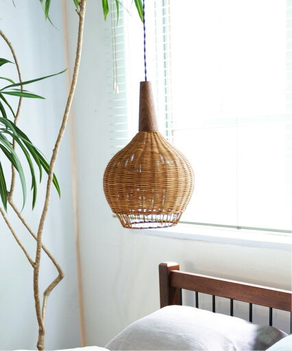 WICKER LAMP 2nd ウィッカー ランプ ペンダントライト ラタン 籐 ミッドセンチュリー家具 インテリア 照明 ライト ランプ 照明器具 (代引不可)