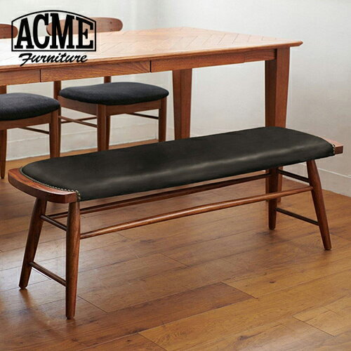 ACME FurnitureのOAKS BENCH BK PVC  オークス ベンチ ブラック(PVC) チェア チェアー いす イス 椅子 リビング ベンチ スツール(代引不可)(チェア・椅子)