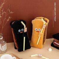 ペンケース 化粧ポーチ おしゃれ おもしろ 大学生 高校生 中学生 小学生 シンプル 韓国 面白グッズ 可愛い 筆箱 大人 デスクワーク ペンポーチ 化粧ポーチ 食パン パン 焦げパン 大容量 送料無料 pc-016