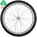 【1本単品】アルミス 24インチタイヤセット AORC-200NTNP ALUMIS ノーパンクタイヤ スポークホイール(アルミ) ベアリング付き 24x2.1...