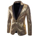 メンズ 派手 な ジャケット きらきら ゴールド 金 目立つ スパンコール 結婚式 ステージ マジシャン 手品 衣装