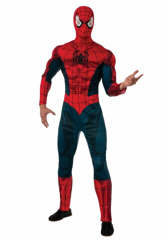 スパイダーマン コスプレ コスチューム 大人用 デラックス版 アメコミ ヒーロー 衣装 スーツ 仮装 グッズ