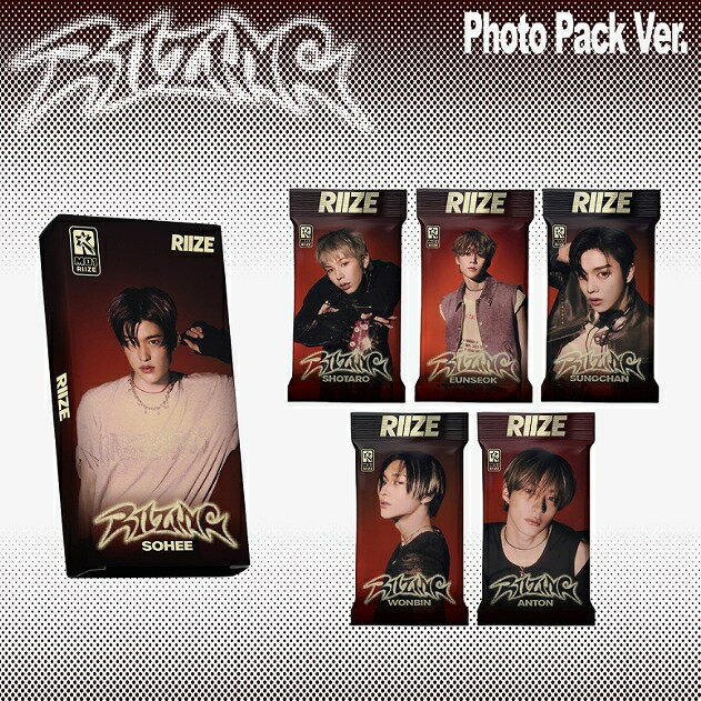 仕様：Photo Pack Ver. ※本商品にCDは含まれておりません。 ※本商品は入荷の割合が未定のため、 　絵柄のお選び出来ないランダム出荷となりますので 　予めご了承ください。 ※複数ご購入頂いた場合に柄が重複する場合がございます。 ※こちらの商品は、輸入品の為、 　多少の傷、汚れがある場合があります。 　原則、未開封の新品ですが、 　シュリンク(包装ビニール)破れ・外箱破損・色あせ等 　商品の外装に多少の破損がある商品もございます。 ※商品コンディション・仕様に関する確認のお問合せは 　承っておりません。 商品ページ内にフェアやキャンペーン等の記載がない場合、 当店では原則対象外となります。 ご留意・ご了承の上、ご注文ください。 発売日の異なる商品を同時にご注文される場合、 発売日の遅い商品とまとめてのお届けとなります。 ご了承ください。 別々の発送をご希望の場合は、 ご注文を分けていただくようお願いいたします。 モニターの発色具合によって、 実際のものと色が異なる場合があります。 お客様都合でのキャンセル・返品・交換はいたしかねます。 検索ワード：RIIZE ライズ