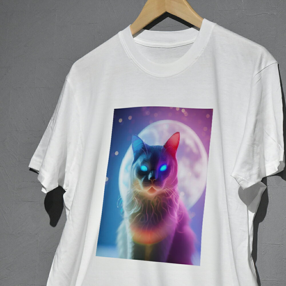 Rakuten - 迫力あるかわいい猫デザイン 親子でお揃いコーデが出来るプリントTシャツ 半袖 長袖 コットン ペアルック/リンクコーデ/キッズ/ジュニア/メンズ/レディース 90 100 110 120 130 140 150 160 S M L XL