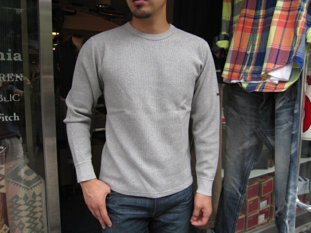 SMART SPICE(スマートスパイス)SOLID THERMAL CREW NECK TEE (ソリッド サーマル クルーネックTシャツ)【ソリッドカラー サーマルロングTシャツ】メンズサーマル 男女兼用 大きなサイズあり2018~2019年モデル