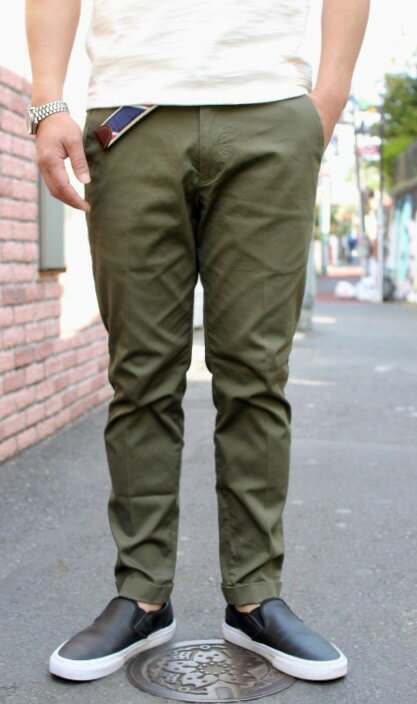 CONTRIVANCE コントライバンス STRETCH PIQUE ANKLE TROUSERS アンクル丈 ストレッチピケ トラウザース 2色展開 OLIVE BLACK 【日本製 ハンドメイド】送料無料 少量追加製作 あす楽対応