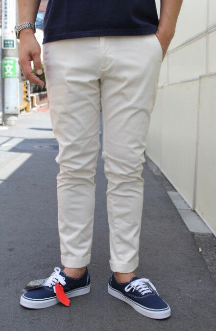 CONTRIVANCE(コントライバンス)STRETCH PIQUE ANKLE TROUSERS (アンクル丈 ストレッチピケ トラウザース )OFF WHITE【2023年新作 日本製 ハンドメイド】送料無料 あす楽対応