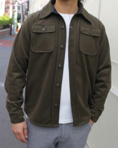 SMART SPICE(スマートスパイス)CPO JACKET(CPO ジャケット)ハンドポケット付き! 厚みのある暖かいウール/ポリエステル生地【OLIVE】冬新作送料無料