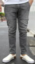 CONTRIVANCE(コントライバンス)VINTAGE DENIM ANKLE TROUSERS (アンクル丈 ストレッチデニム トラウザース ヴィンテージ加工)ヴィンテージブラック あす楽対応