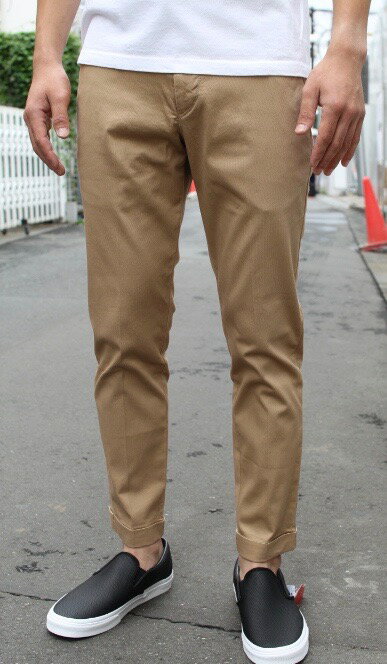 CONTRIVANCE(コントライバンス)STRETCH PIQUE ANKLE TROUSERS (アンクル丈 ストレッチピケ トラウザース )BEIGE 【日本製 ハンドメイド】少量再入荷! 送料無料 あす楽対応