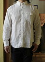 ACOUSTIC(アコースティック)W-GAUZE B/D SHIRTS(ダブルガーゼ B/Dシャツ)シンプル ベーシック メンズシャツシャープなシルエットふんわり軽いWガーゼ生地 日本製原宿/表参道の実店舗別注モデル 少量再入荷 定番人気色ホワイト あす楽対応 送料無料