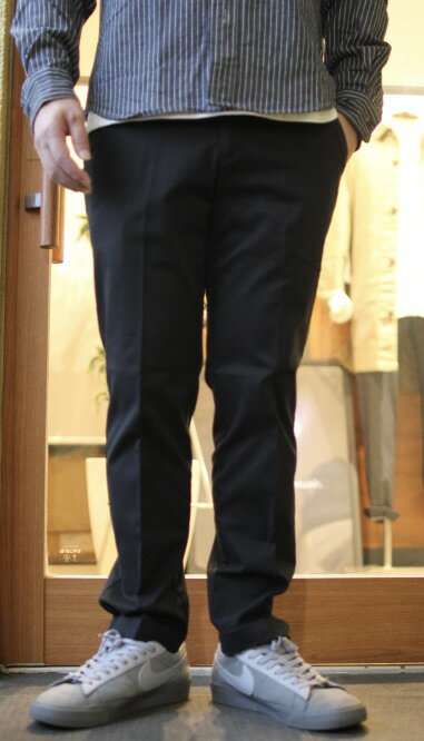 CONTRIVANCE(コントライバンス)SILKY STRETCH CHINO ANKLE TROUSERS (アンクル丈 ストレッチ シルキーチノ トラウザース )【日本製 頑丈 滑らか高級チノパン 日本縫製ハンドメイド】2023年新作チノパンツ ブラック送料無料 あす楽対応