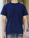 楽天アコースティックSMART SPICE（スマートスパイス）INDIGO SOLID TEE本藍染【首の伸びない丈夫な日本製7oz無地Tシャツ】岡山職人の本藍染【頑丈な米綿を和歌山の織り機で肉厚7ozに紡績】丈夫 日本製 丸胴ボディ プレミアムTシャツ頑丈 肉厚 特大サイズ（3L）あり 送料無料