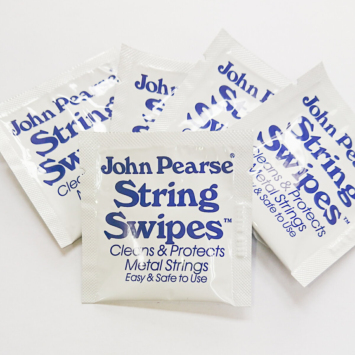 【ジョンピアース】John Pearse String Swipes Pack5【メンテナンスアイテム】【ギター弦クリーナー】【ギター小物】【便利アイテム】【CAIG】【ケイグ】