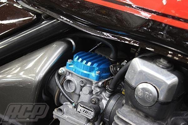 Rakuten - ゼファー400/χ ビレット キャブレター トップ カバー ブルー