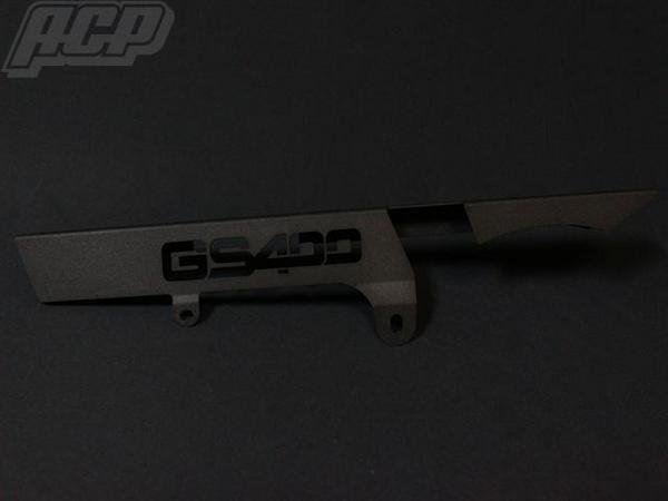 GS400 ロゴ入り チヂミ塗装 チェーンケース 黒 結晶 リンクル