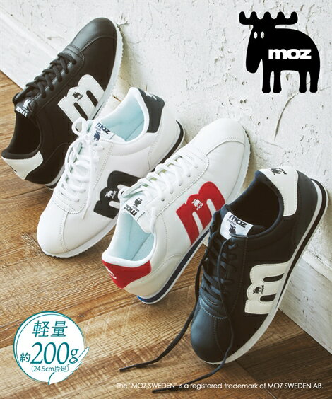 スニーカー 靴 moz モズ 軽量 軽い サイドロゴ 通勤 通学 ランニング ウォーキング カジュアル ジム 3E EEE (アクアカルダ)
