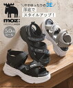 サンダル 靴 moz モズ レディース 厚底 クロスベルト スポーツサンダル スポサン カジュアル 夏 へらじか 3E EEE (アクアカルダ)