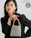 バッグ(鞄) レディース 2WAY シルバーカラー ビーズ トート フォーマル 手提げ 外出 パーティ お呼ばれ 結婚式 きれいめ イベント キラキラ 女子会 (アクアカルダ)