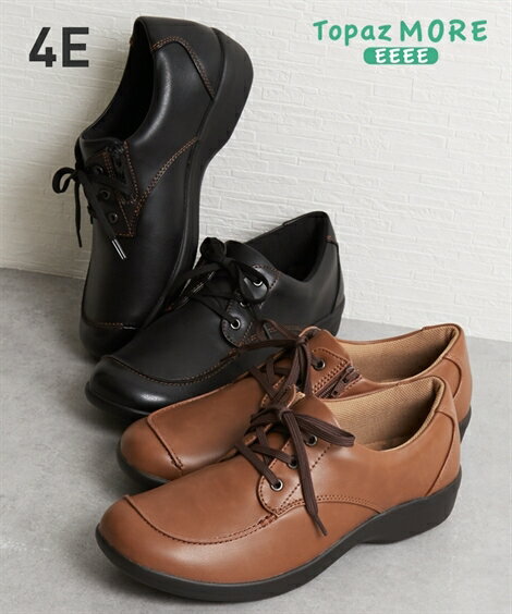 【期間限定50%OFF 6/11 1:59まで】カジュアルシューズ 靴 4E 幅広 ゆったり ワイド 大きいサイズ Topaz トパーズ レースアップ レディース ファスナー付 歩きやすい 履きやすい 屈曲 EEEE (アクアカルダ)