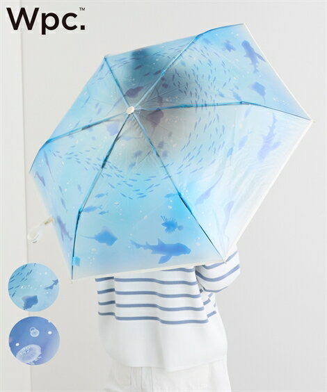 ファッション雑貨 Wpc. ダブリュピーシー えのすい×Wpc. おやすみ、クラゲ 折りたたみ傘 折かさ 外出 散歩 普段使い はっ水 通勤 通学 クラゲ (アクアカルダ)