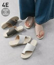 サンダル 靴 4E 幅広 ゆったり ワイド 大きいサイズ 日本製 アシンメトリー トングサンダル オープントゥ 3.5cm ウェッジヒール (アクアカルダ)