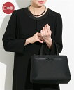 バッグ(鞄) ヨコ型 リボン 手提げ フォーマルバッグ 横型 トート リボンデザイン 弔事 冠婚葬祭 ブラック ブラックフォーマル (アクアカルダ 送料無料)