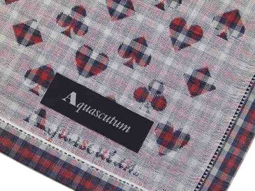 アクアスキュータム　Aquascutum　ハンカチ無料ラッピング指定可　明日楽対応商品　AQU010　【　ギフト　プレゼント　ブランド　定番　メンズ　】