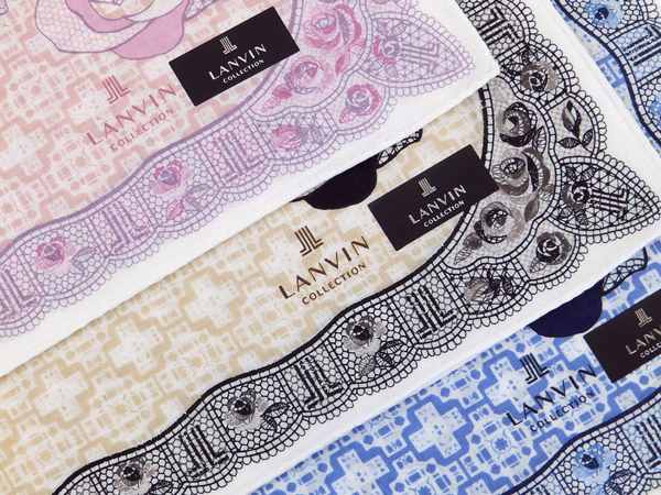 ランバン　LANVIN　ハンカチ無料ラッピング指定可　明日楽対応商品　LV103　 【　ギフト　プレゼント　ブランド　レディース　女性　】 2