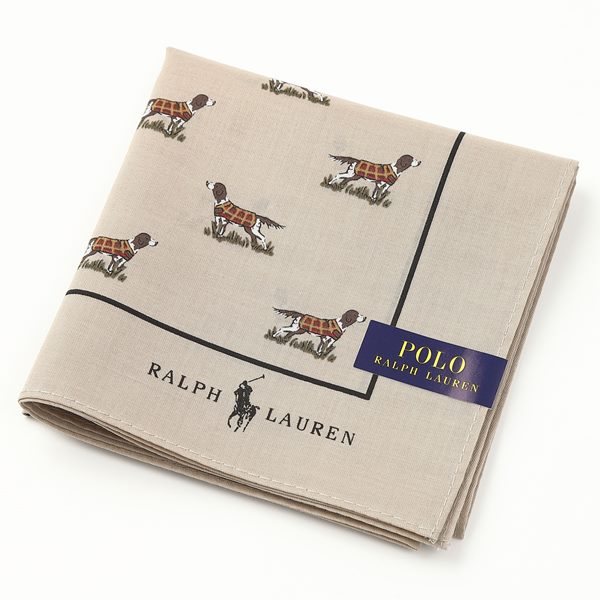 手帕 - ラルフローレン　RALPH LAUREN　ハンカチ無料ラッピング指定可　明日楽対応商品　RL6806　【　ポロラルフローレン　ギフト　プレゼント　ブランド　ポロ　POLO　犬　ドッグ　いぬ　イヌ　】