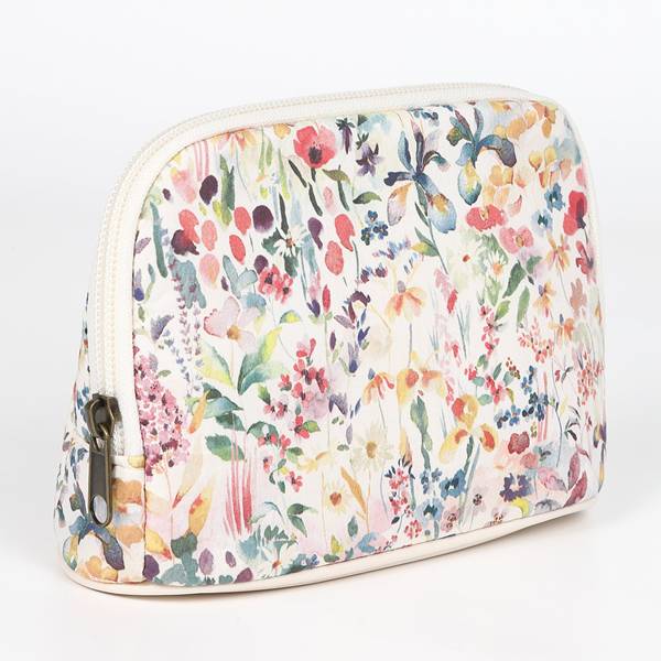 Rakuten - リバティ LIBERTY ポーチ 花柄 マチ ポケット 大きめ 大容量 ブランド 小物入れ かわいい 化粧ポーチ メイクポーチ 旅行 トラベル おしゃれ 収納 プレゼント 自立 ギフト 持ち歩き 女性 レディース ホワイト 仕切り 推し活 軽量 エレガント 大人 人気 無料ラッピング指定可